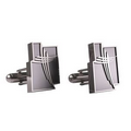 Sterling Silver Cuff Links, Custom Shape, 3/4"